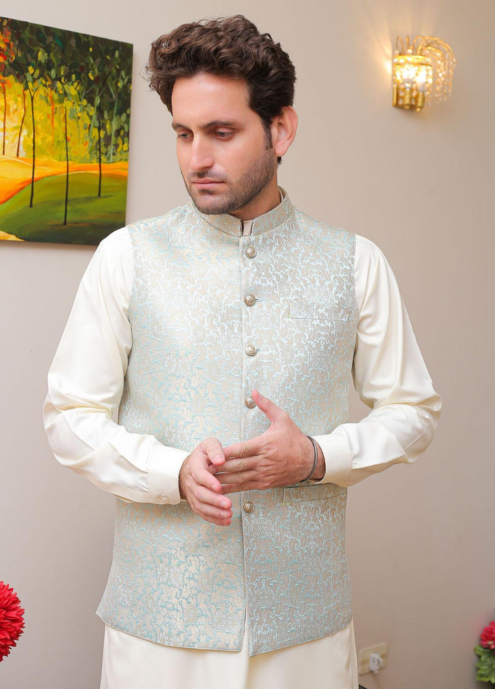 Real Image  Formal Waistcoat for Men -  WP - 140 Sea Blue