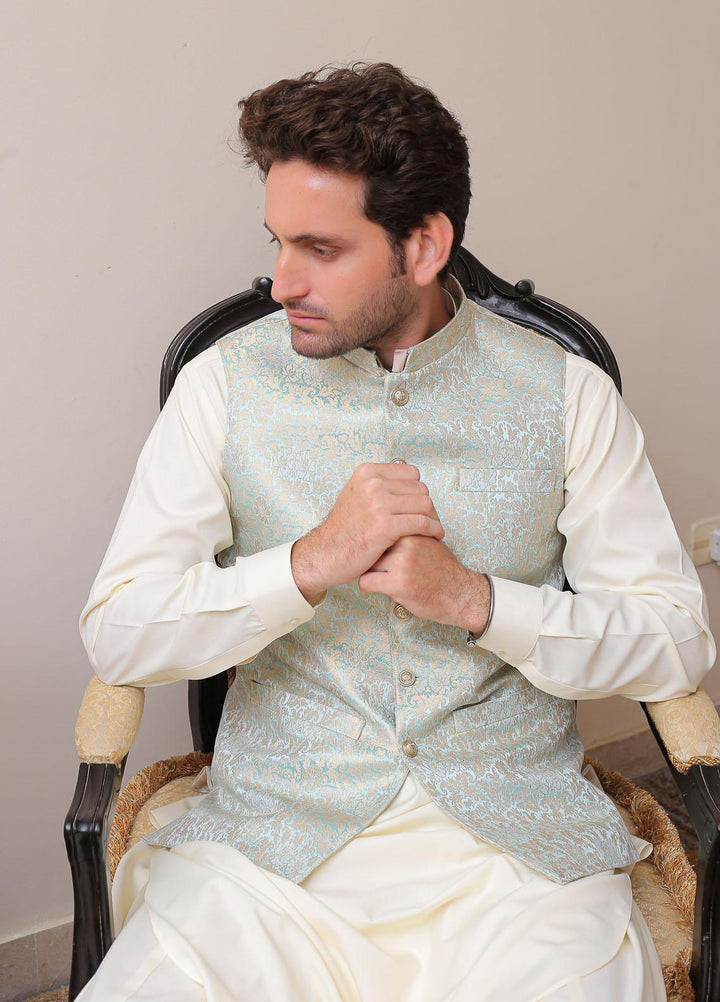 Real Image  Formal Waistcoat for Men -  WP - 140 Sea Blue