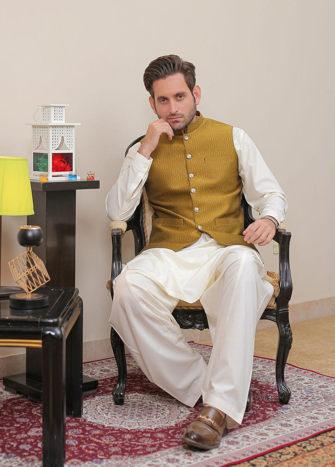 Real Image  Formal Waistcoat for Men -  WP - 153 Grn Rust