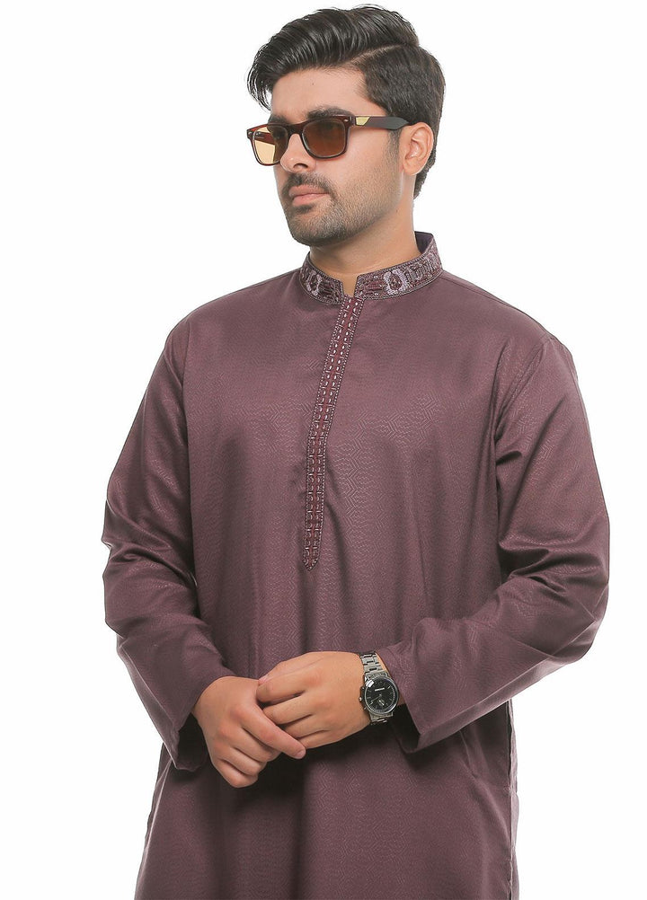 Real Image Wash N Wear Formal Kameez Shalwar for Men -  D-475 Purple