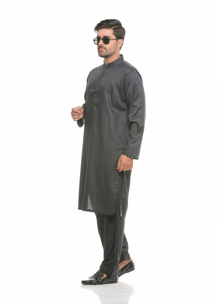 Real Image Wash N Wear Formal Men Kameez Shalwar -  D-476 Grey