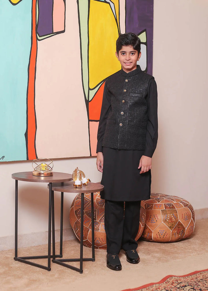 Real Image Raw Silk Formal Boys Fancy Waistcoat - OKW-124
