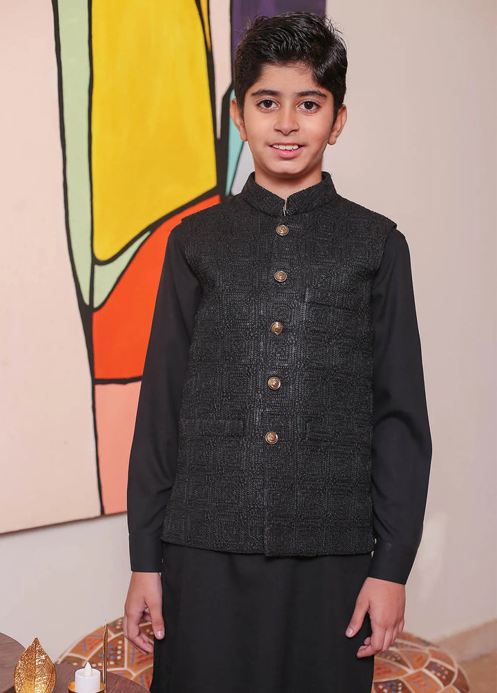 Real Image Raw Silk Formal Boys Fancy Waistcoat - OKW-124