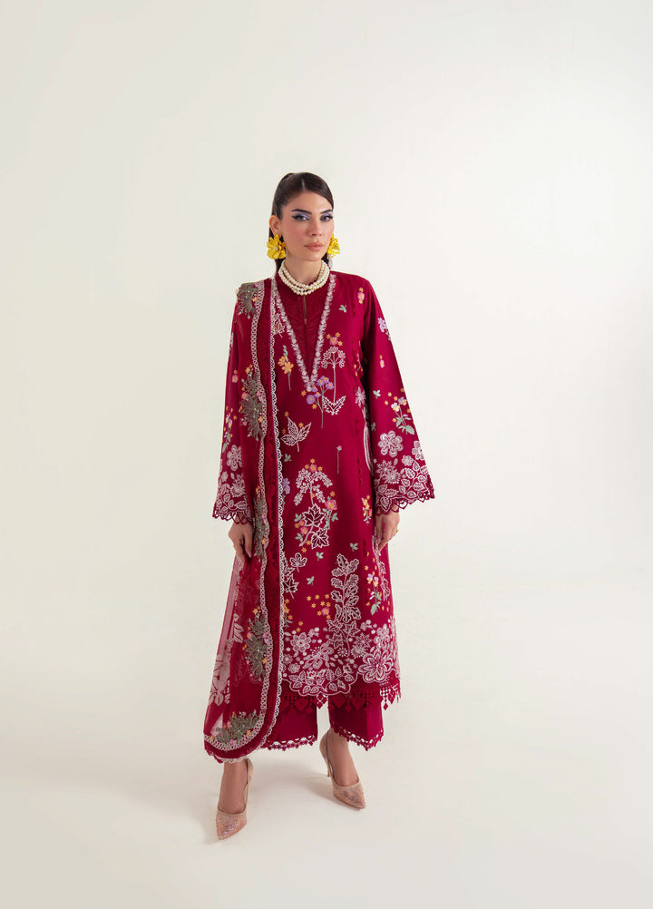 Sable Vogue Unstitched Embroidered Luxury Lawn 3 Piece Suit SV26UL SL-08-25 - Summer Collection