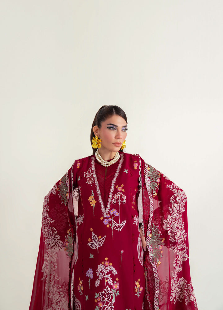 Sable Vogue Unstitched Embroidered Luxury Lawn 3 Piece Suit SV26UL SL-08-25 - Summer Collection