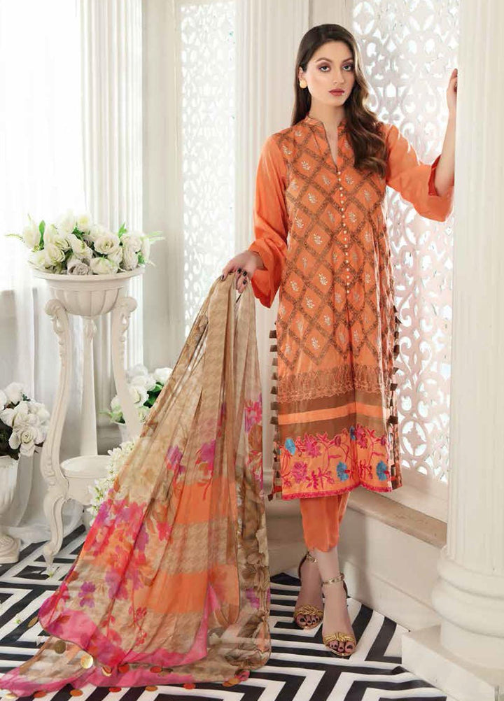 Reem by Charizma Embroidered Lawn Suits Unstitched 3 Piece CRZ21R 04 - Summer Collection