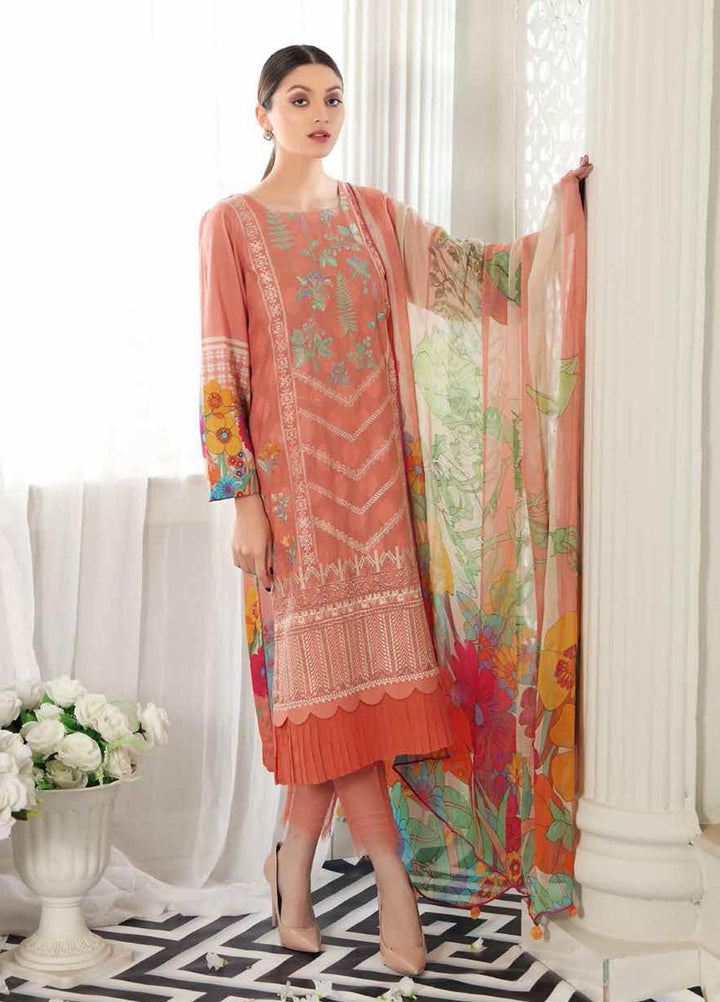 Reem by Charizma Embroidered Lawn Suits Unstitched 3 Piece CRZ21R 11 - Summer Collection