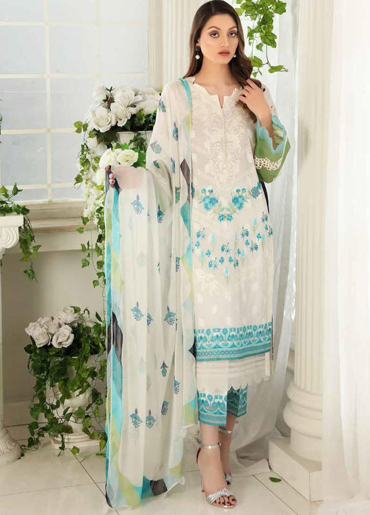 Reem by Charizma Embroidered Lawn Suits Unstitched 3 Piece CRZ21R 12 - Summer Collection