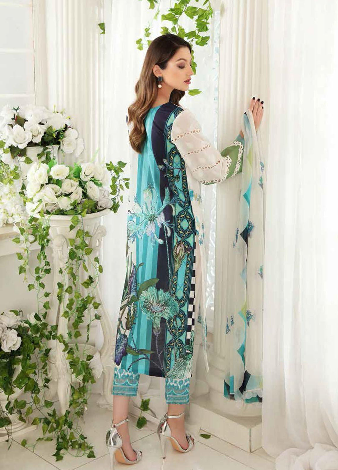 Reem by Charizma Embroidered Lawn Suits Unstitched 3 Piece CRZ21R 12 - Summer Collection