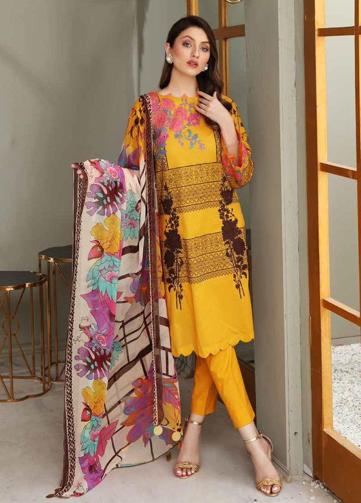 Reem by Charizma Embroidered Lawn Suits Unstitched 3 Piece CRZ21-R2 13 - Summer Collection