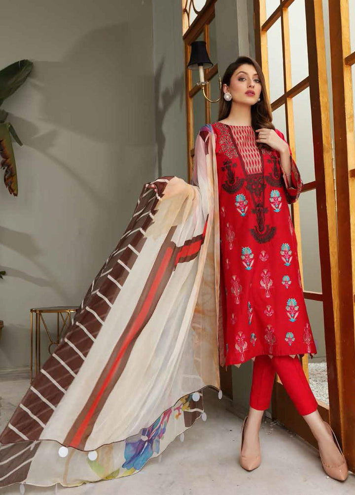 Reem by Charizma Embroidered Lawn Suits Unstitched 3 Piece CRZ21-R2 14 - Summer Collection