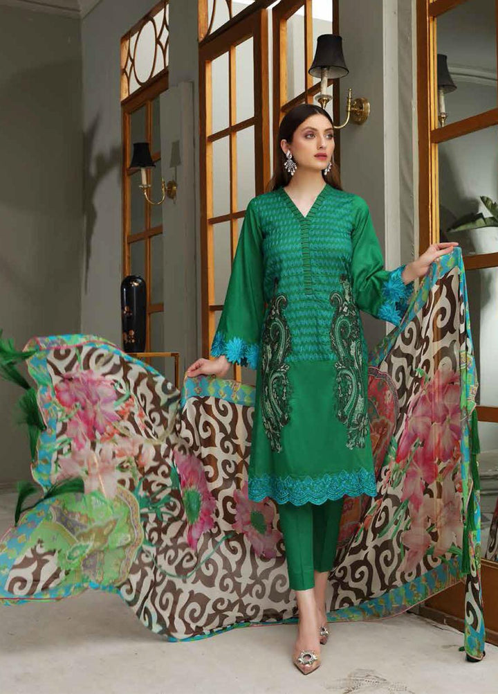 Reem by Charizma Embroidered Lawn Suits Unstitched 3 Piece CRZ21-R2 18 - Summer Collection
