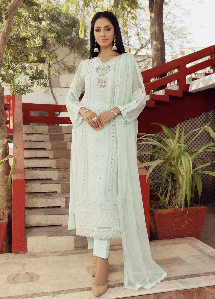 Shamooz Luxury Pret  Chiffon 3 Piece Suit Mint SEM-0432