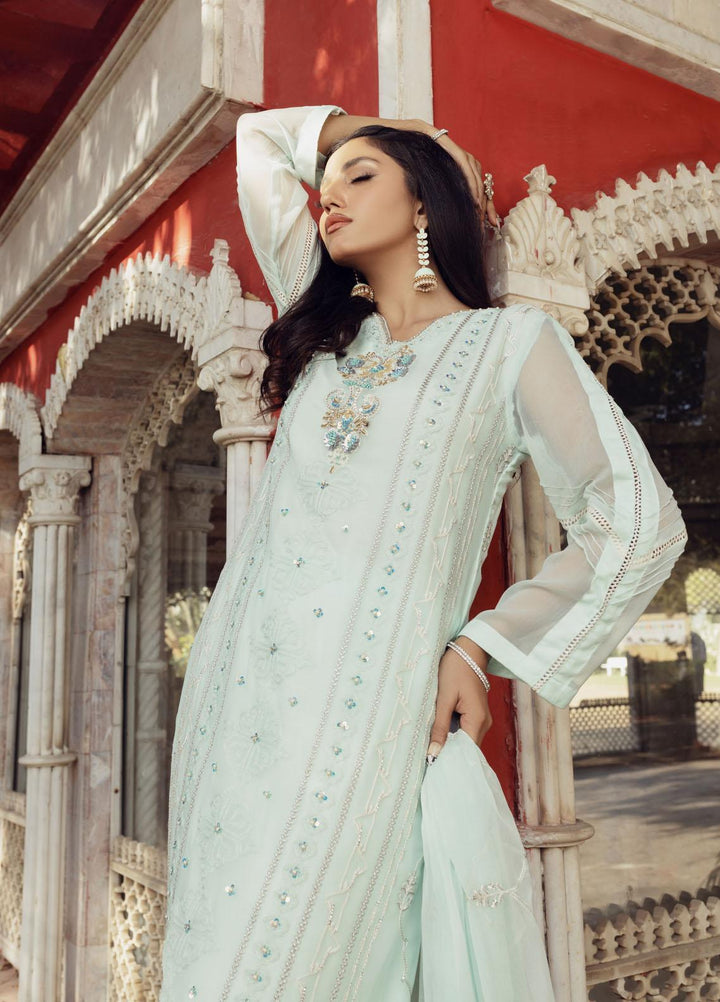Shamooz Luxury Pret  Chiffon 3 Piece Suit Mint SEM-0432