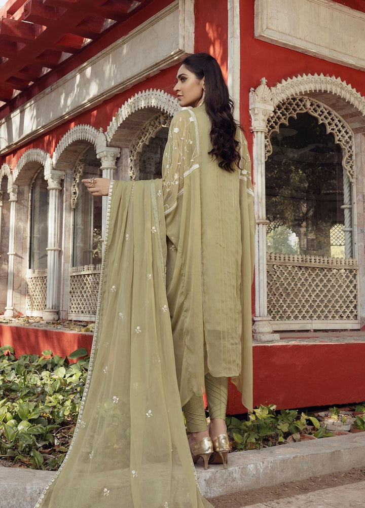 Shamooz Luxury Pret  Chiffon 3 Piece Suit Mint Aura SEM-0421