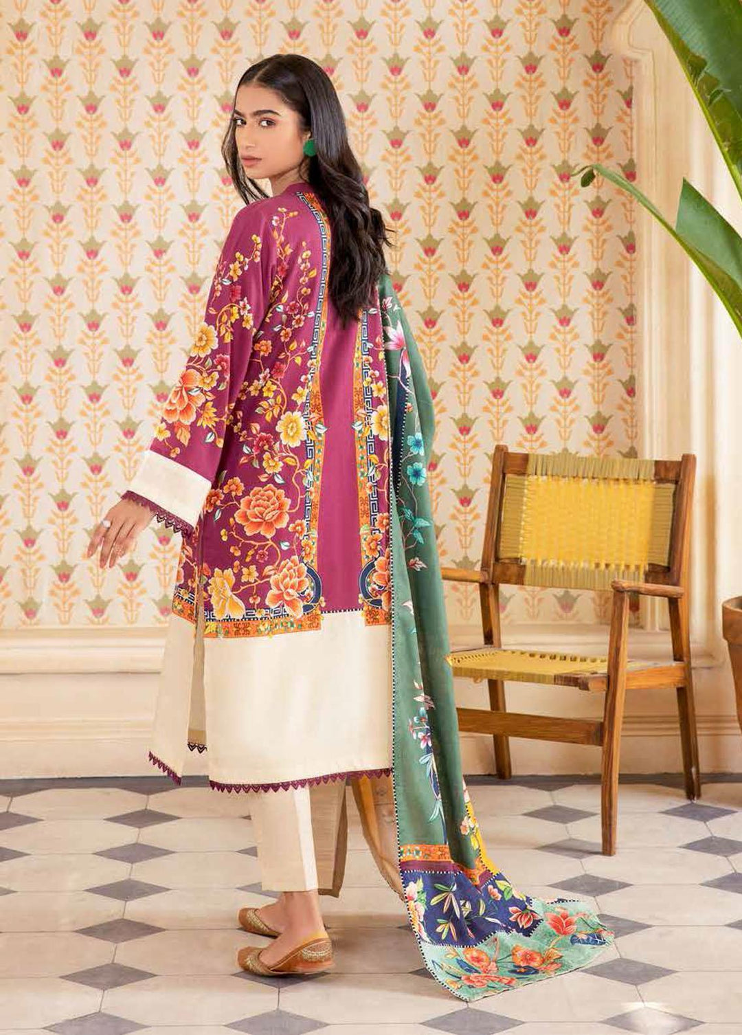 Regalia By Gul Ahmed Printed Khaddar Suits Unstitched 3 Piece GA22-WR2 WR-1122006 - Winter Collection