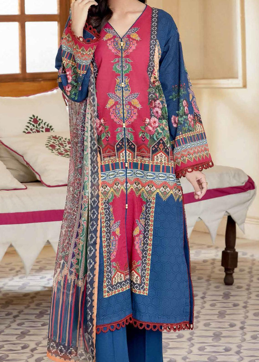 Regalia By Gul Ahmed Printed Khaddar Suits Unstitched 3 Piece GA22-WR2 WRF-1122007 - Winter Collection