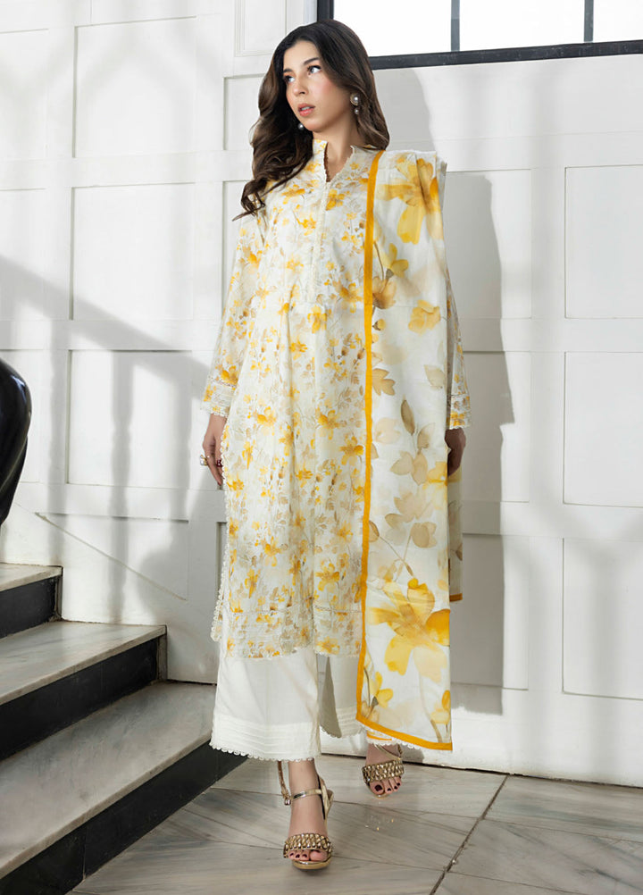 Regalia Textiles Digital Printed Lawn Suits Unstitched 3 Piece RGT25S19 D-01 - Summer Collection
