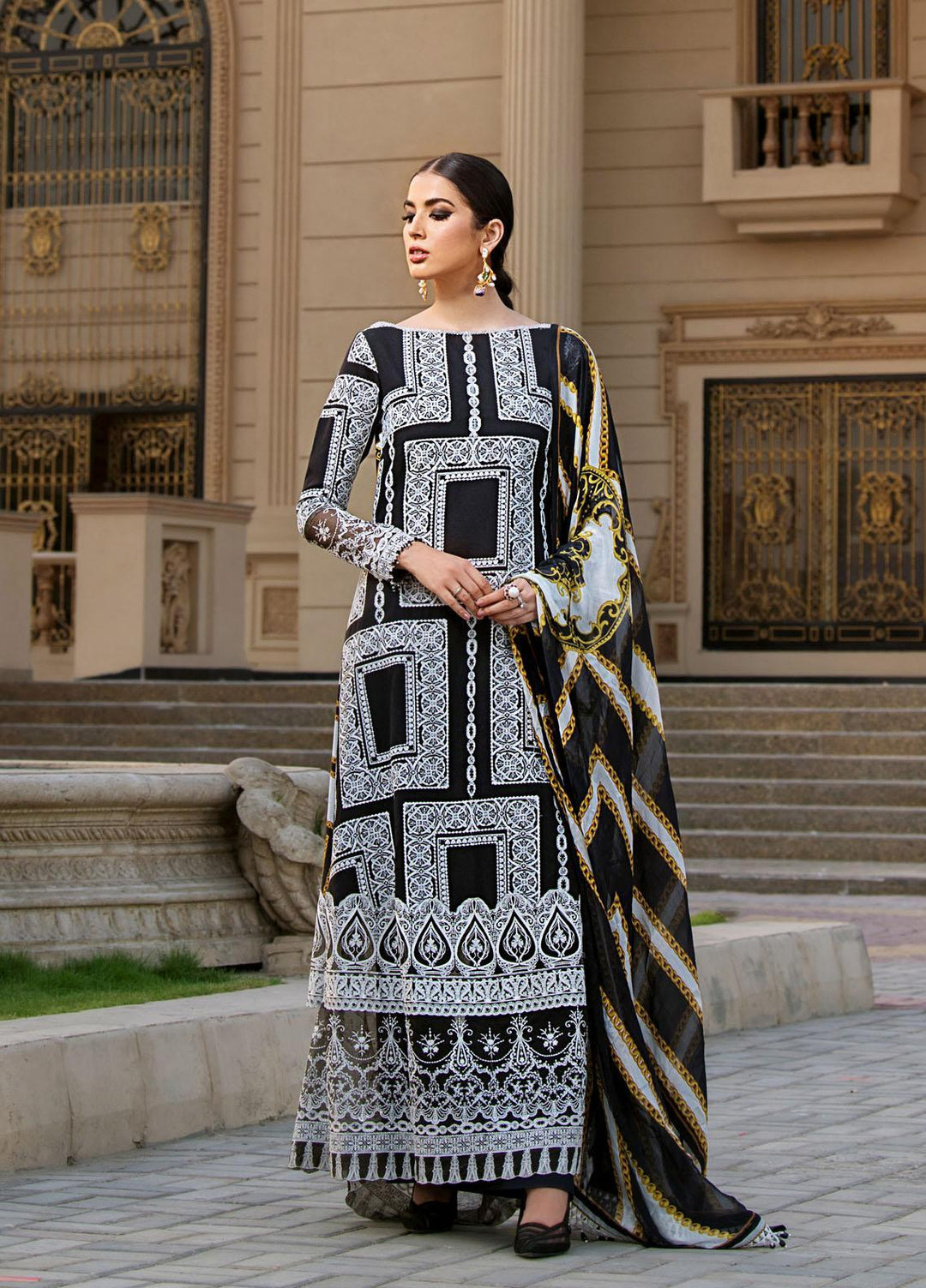 Reign Embroidered Lawn Suits Unstitched 3 Piece RGN21RG AALIYAH - Summer Collection