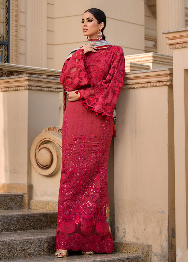 Reign Embroidered Lawn Suits Unstitched 3 Piece RGN21RG GARNET - Summer Collection