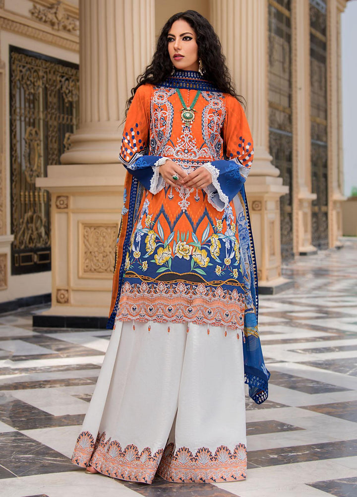 Reign Embroidered Lawn Suits Unstitched 3 Piece RGN21RG JAY - Summer Collection