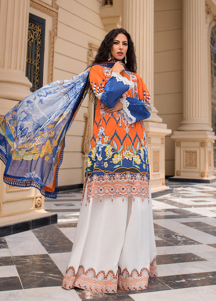 Reign Embroidered Lawn Suits Unstitched 3 Piece RGN21RG JAY - Summer Collection