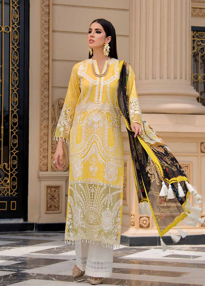 Reign Embroidered Lawn Suits Unstitched 3 Piece RGN21RG ROBIN - Summer Collection