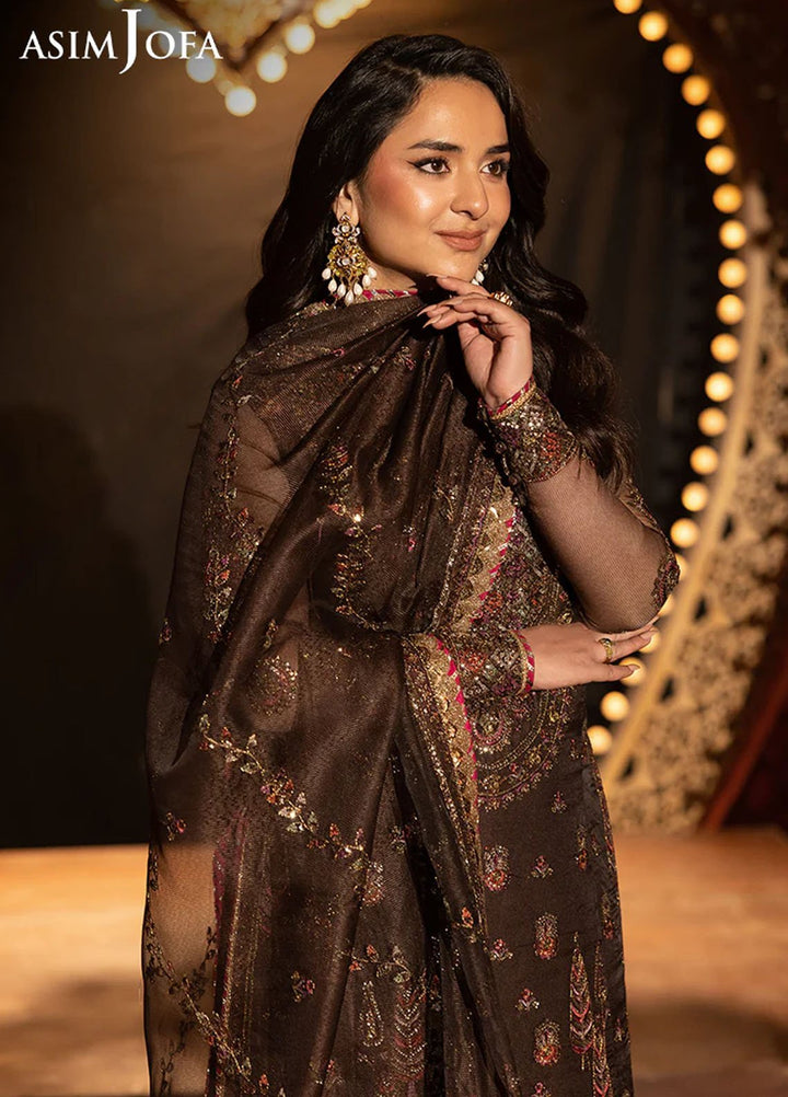Rejoice by Asim Jofa Embroidered Net Suits Unstitched 3 Piece AJ25RF AJLFF-11-UNS - Festive Collection