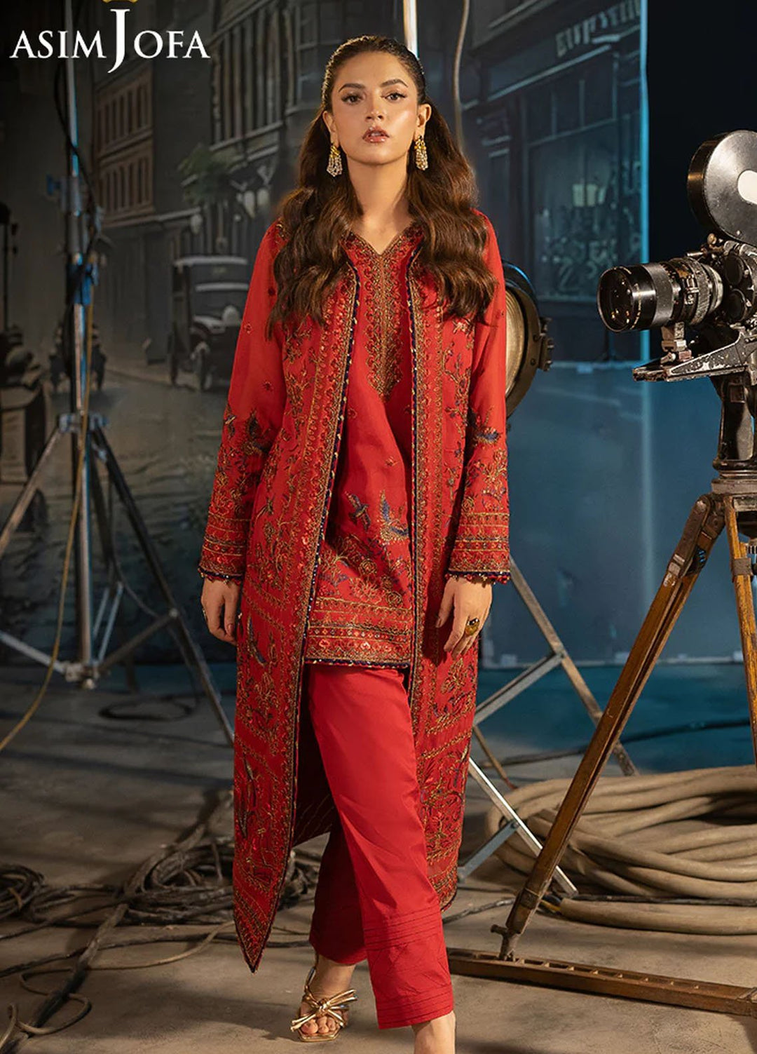 Rejoice by Asim Jofa Embroidered Paper Cotton Suits Unstitched 2 Piece AJ25RF AJLFF-12-UNS - Festive Collection