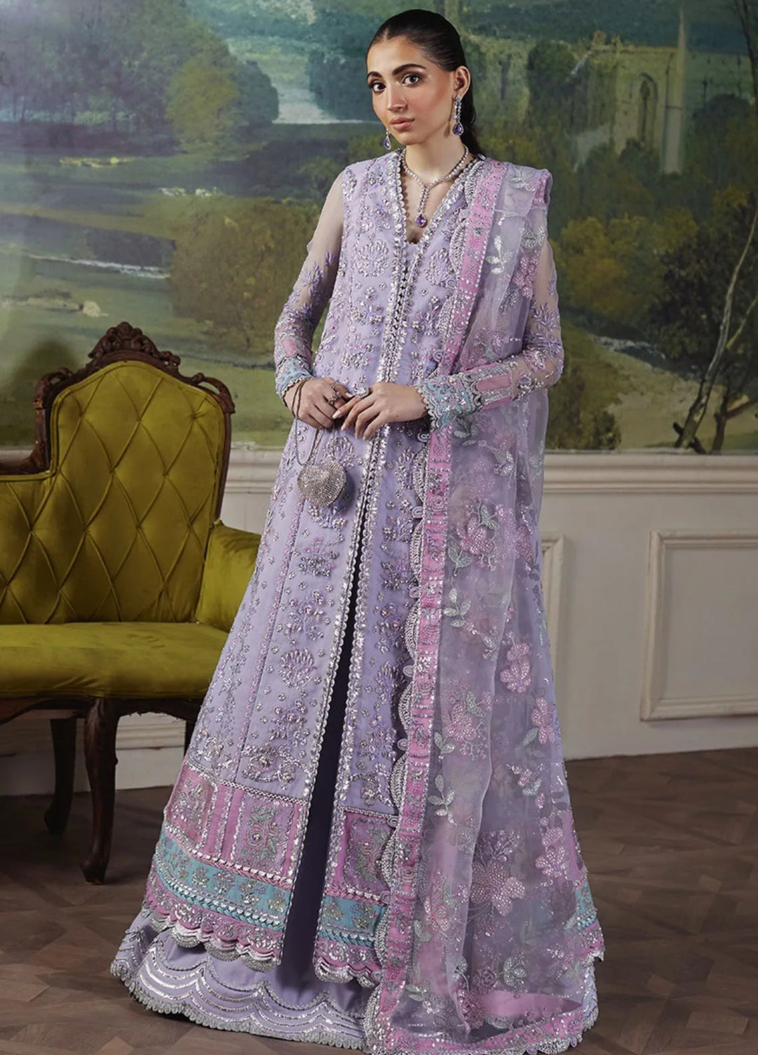 Republic WomensWear Embroidered Suits Unstitched 3 Piece RW24PV D-02 Fiore - Wedding Collection