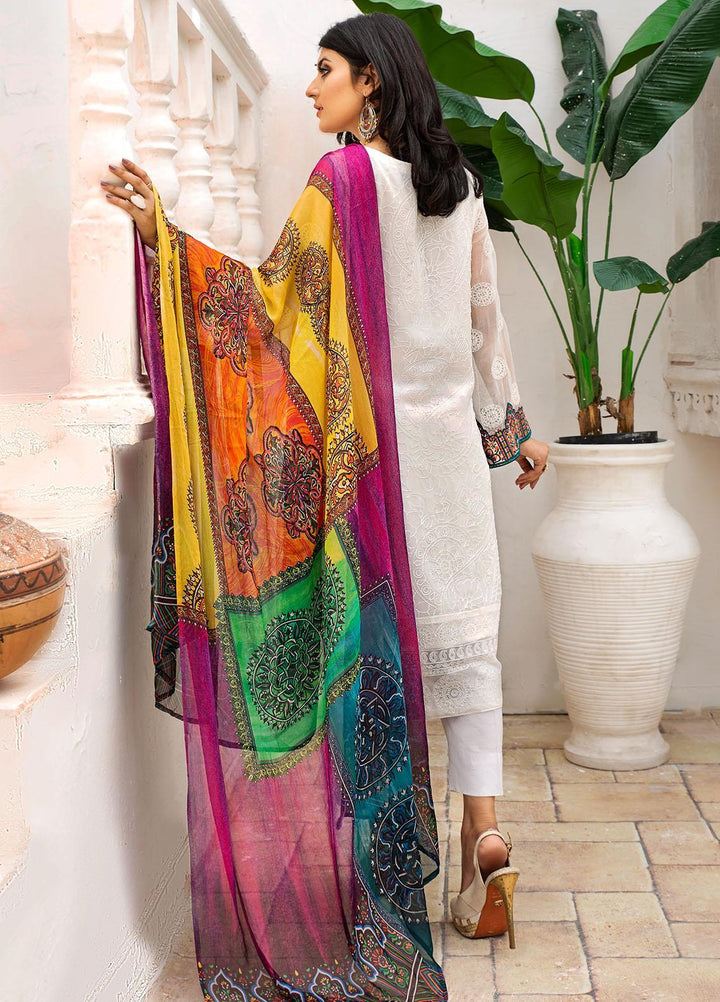 Resham Ghar Embroidered Chiffon Suits Unstitched 2 Piece RG21EC RGSD-02 - Luxury Collection