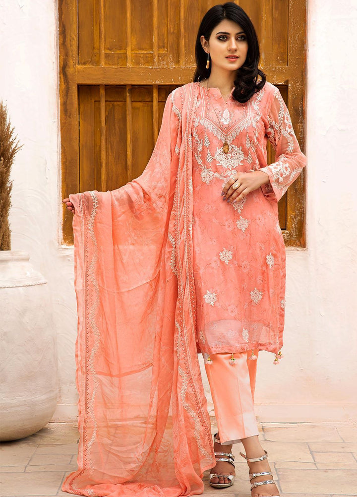 Resham Ghar Embroidered Chiffon Suits Unstitched 2 Piece RG21EC RGSD-04 - Luxury Collection