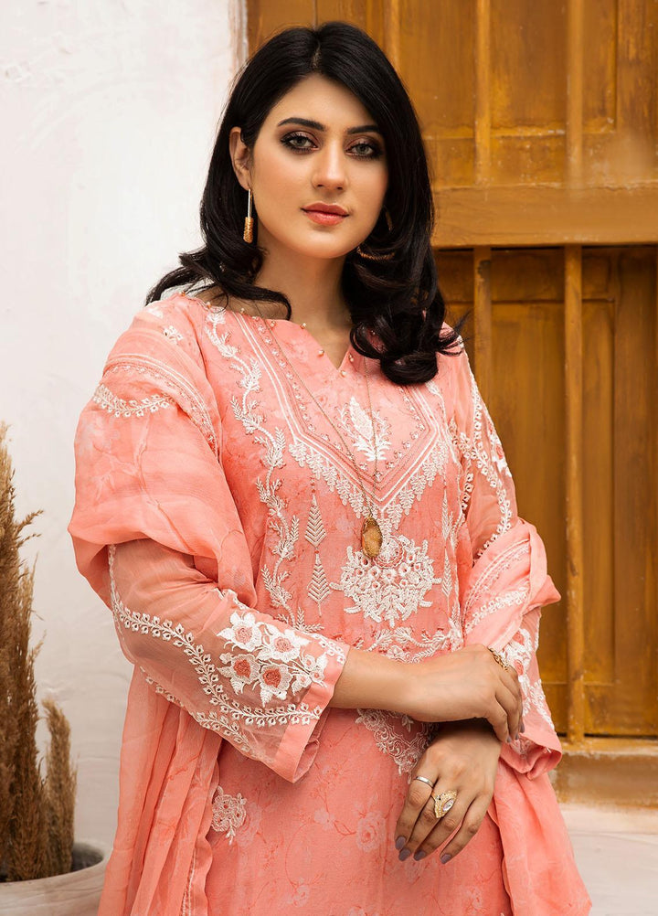 Resham Ghar Embroidered Chiffon Suits Unstitched 2 Piece RG21EC RGSD-04 - Luxury Collection