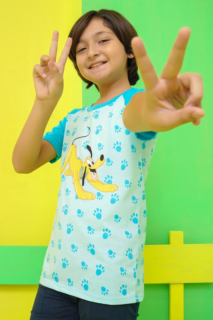 Ochre RTW Printed Cotton T-Shirt Boys 1 Piece OKB-308 - Summer Collection