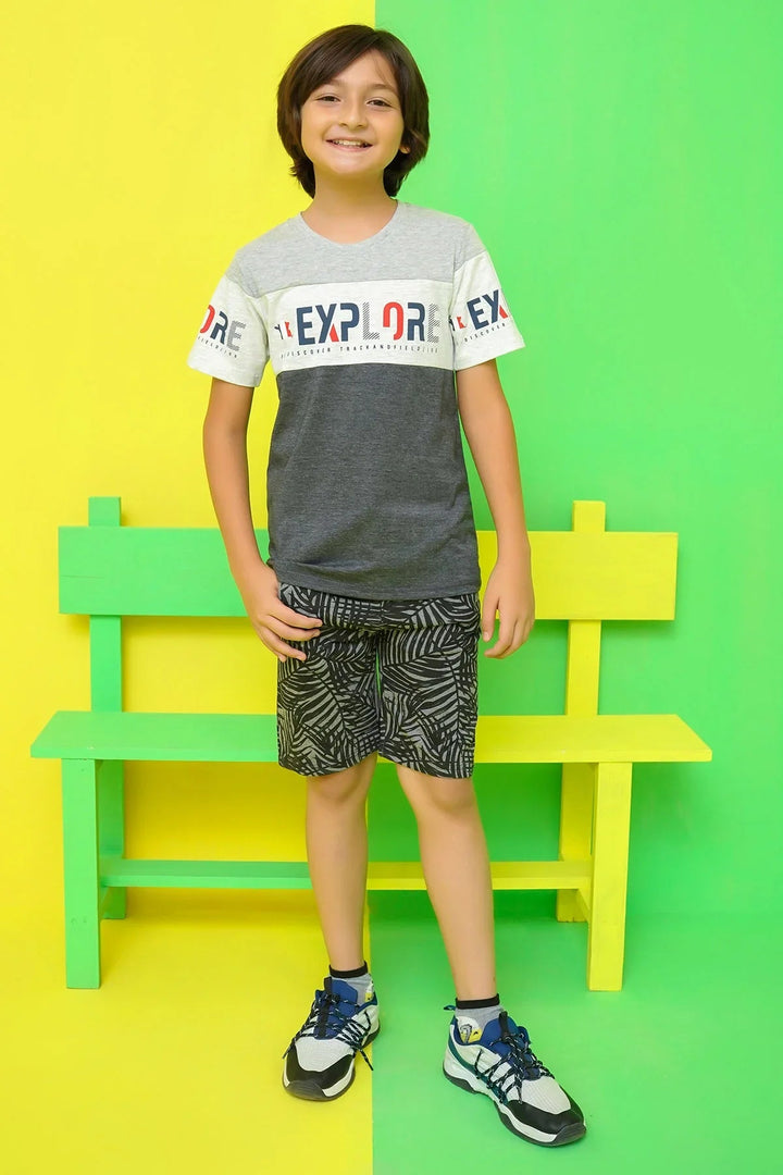 Ochre RTW Printed Cotton T-Shirt Boys 1 Piece OKB-301 - Summer Collection