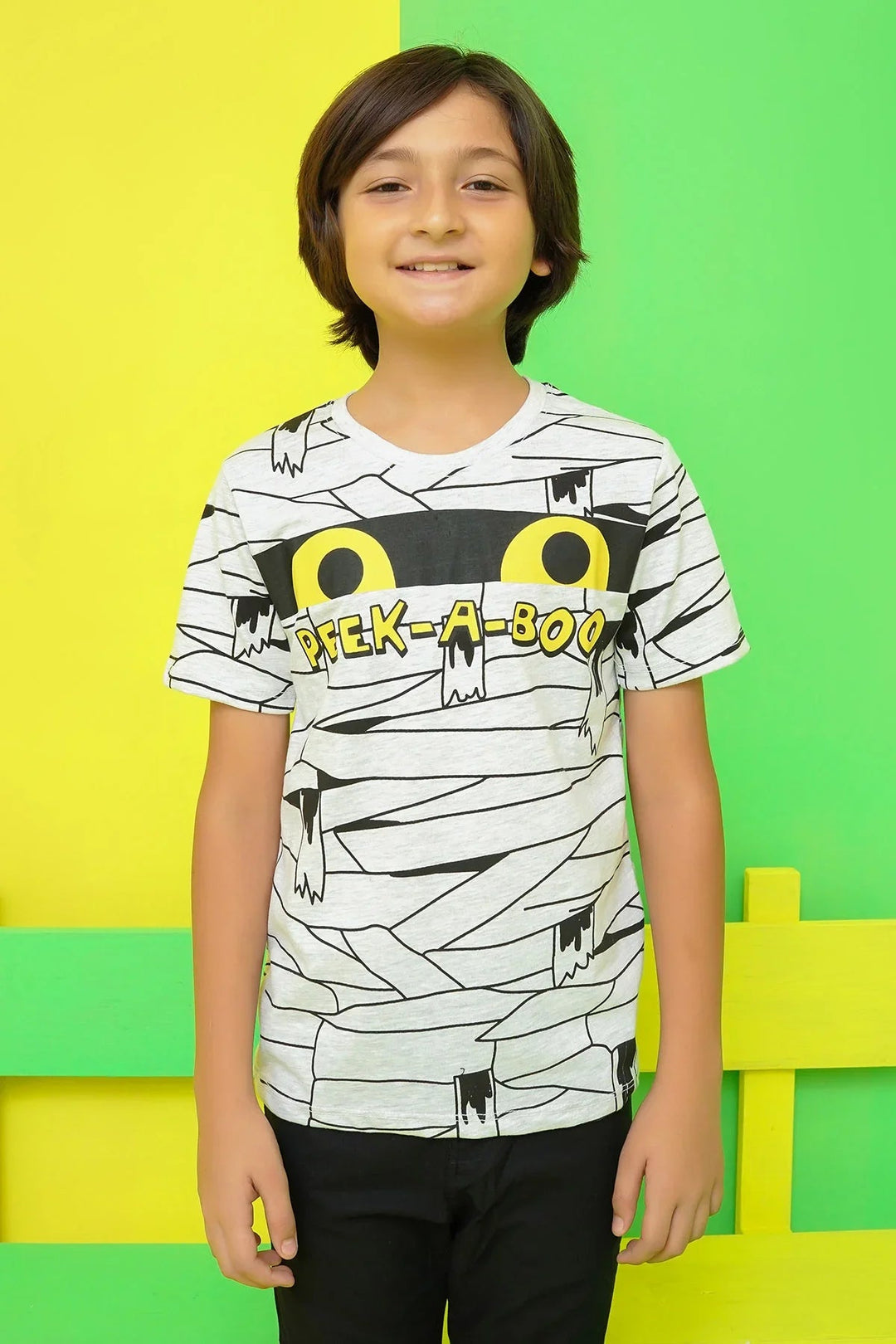 Ochre RTW Printed Cotton T-Shirt Boys 1 Piece OKB-293 - Summer Collection