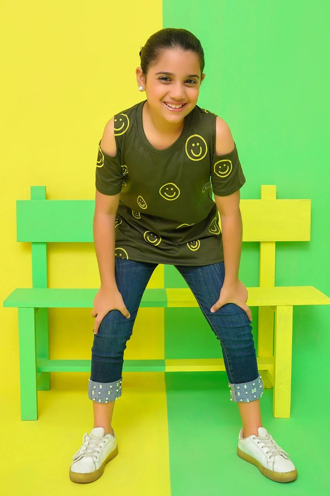 Ochre RTW Printed Cotton T-Shirt Girls 1 Piece OGK-292 - Summer Collection