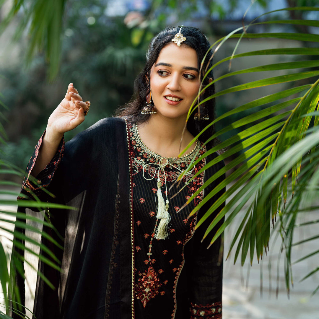 Omal by Komal Pret 3 Piece Cotton Susi Suit Marjan - Festive Collection