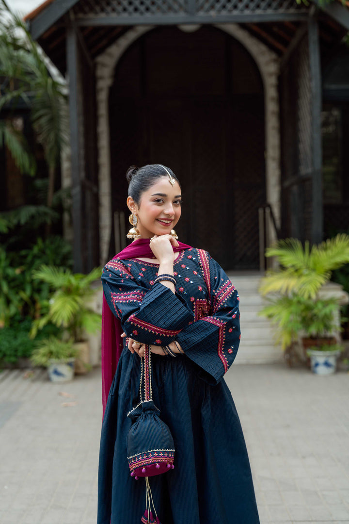 Omal by Komal Pret 3 Piece Cotton Susi Suit Marvi - Festive Collection