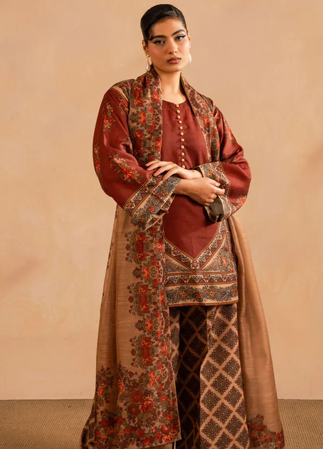 Retro by Maria Osama Khan Pret Printed Lawn 3 Piece Suit Berra