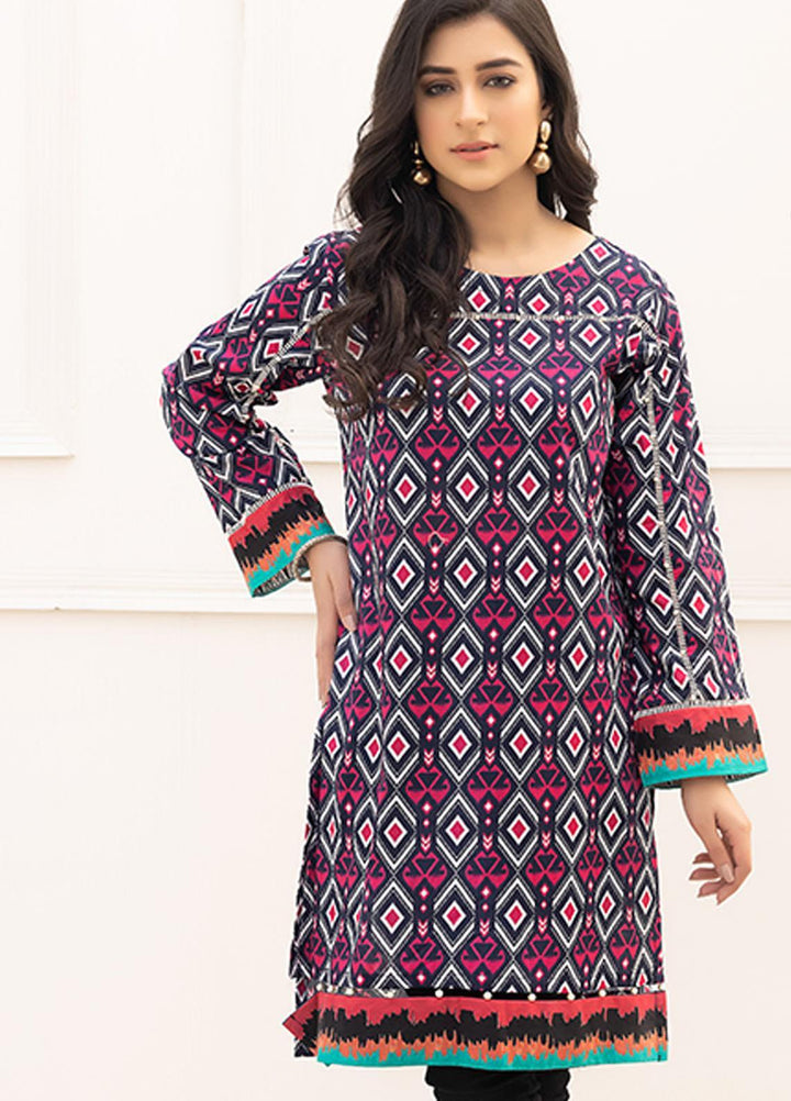 Adan's Libas Printed Lawn Stitched Kurtis AL21RT D-01