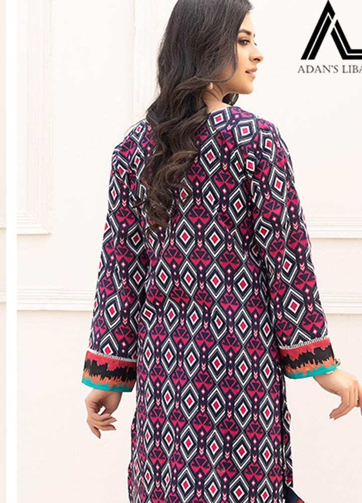 Adan's Libas Printed Lawn Stitched Kurtis AL21RT D-01