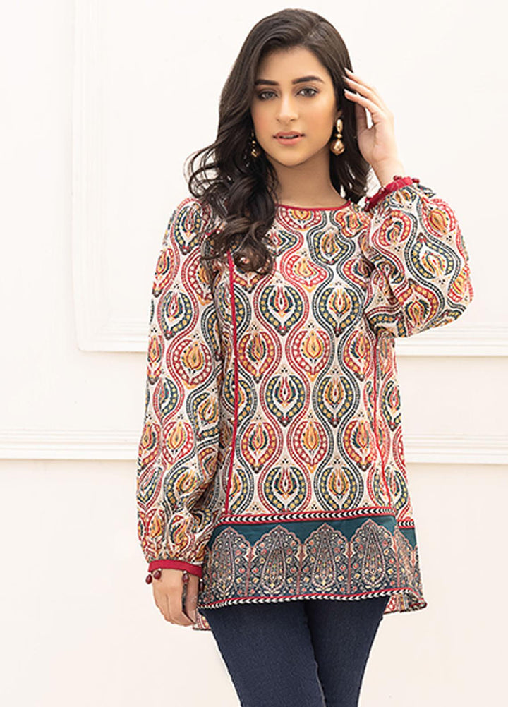 Adan's Libas Printed Lawn Stitched Kurtis AL21RT D-04