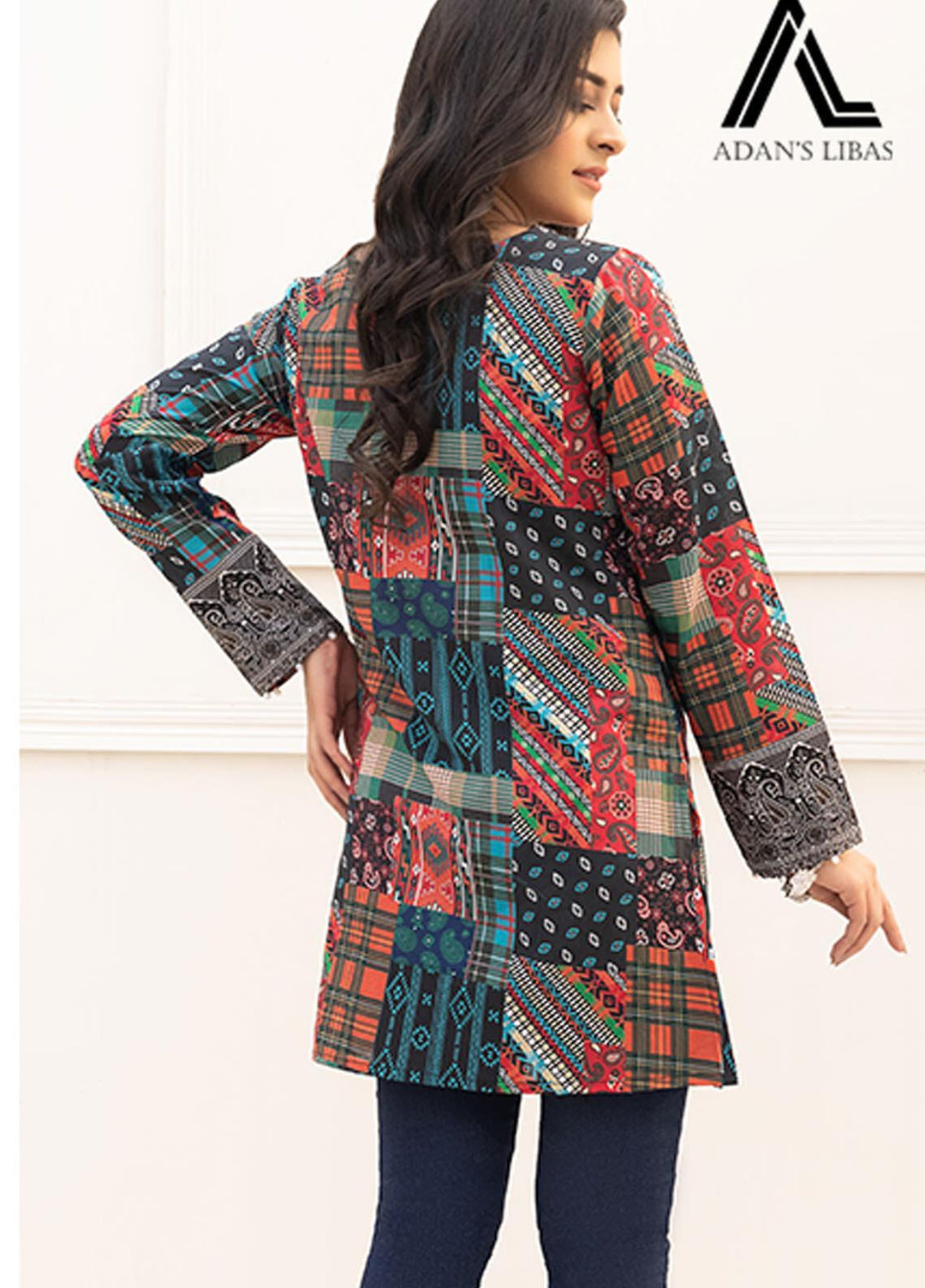 Adan's Libas Printed Lawn Stitched Kurtis AL21RT D-07