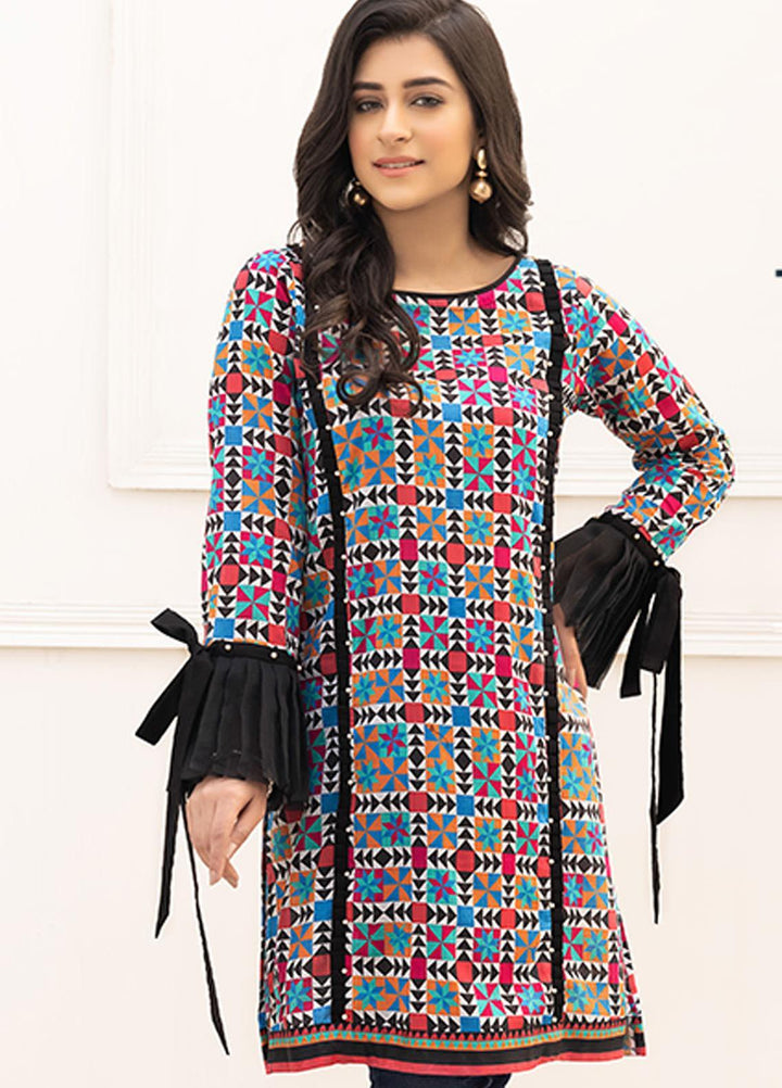 Adan's Libas Printed Lawn Stitched Kurtis AL21RT D-08