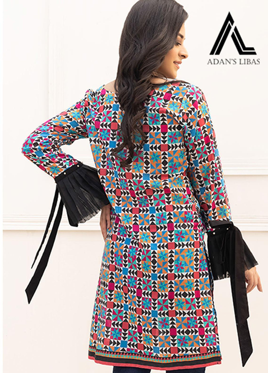 Adan's Libas Printed Lawn Stitched Kurtis AL21RT D-08