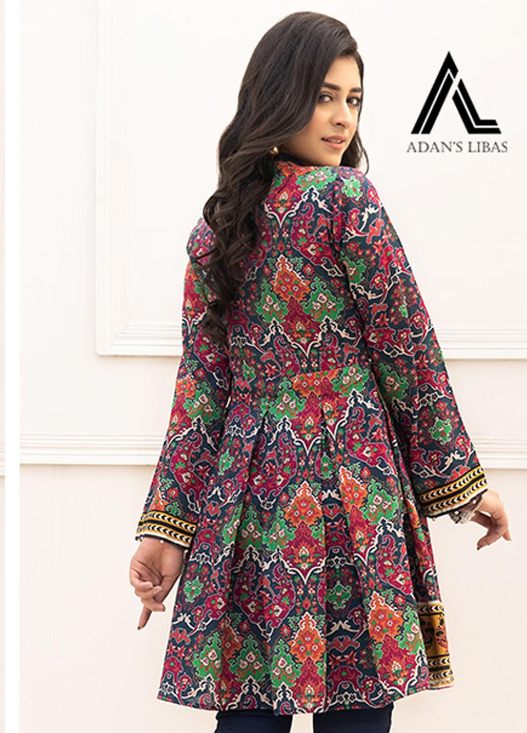 Adan's Libas Printed Lawn Stitched Kurtis AL21RT D-09
