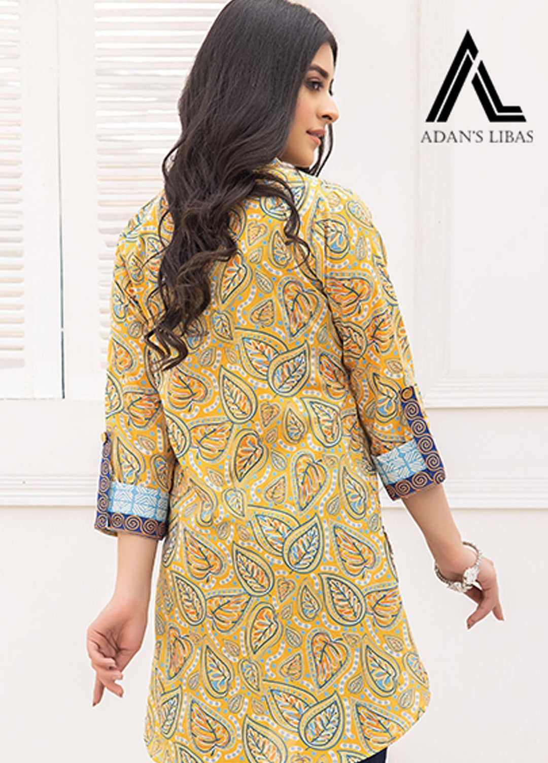 Adan's Libas Printed Lawn Stitched Kurtis AL21RT D-12