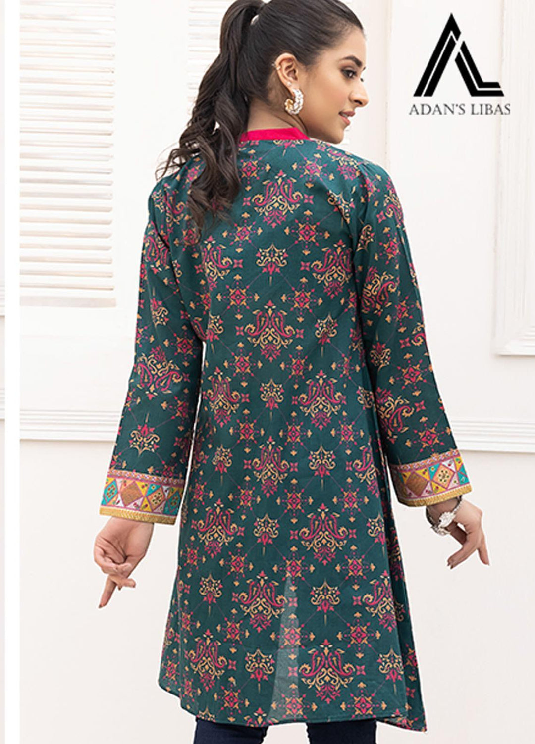 Adan's Libas Printed Lawn Stitched Kurtis AL21RT D-13