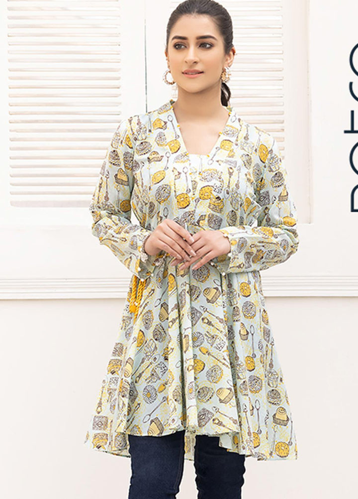 Adan's Libas Printed Lawn Stitched Kurtis AL21RT D-15